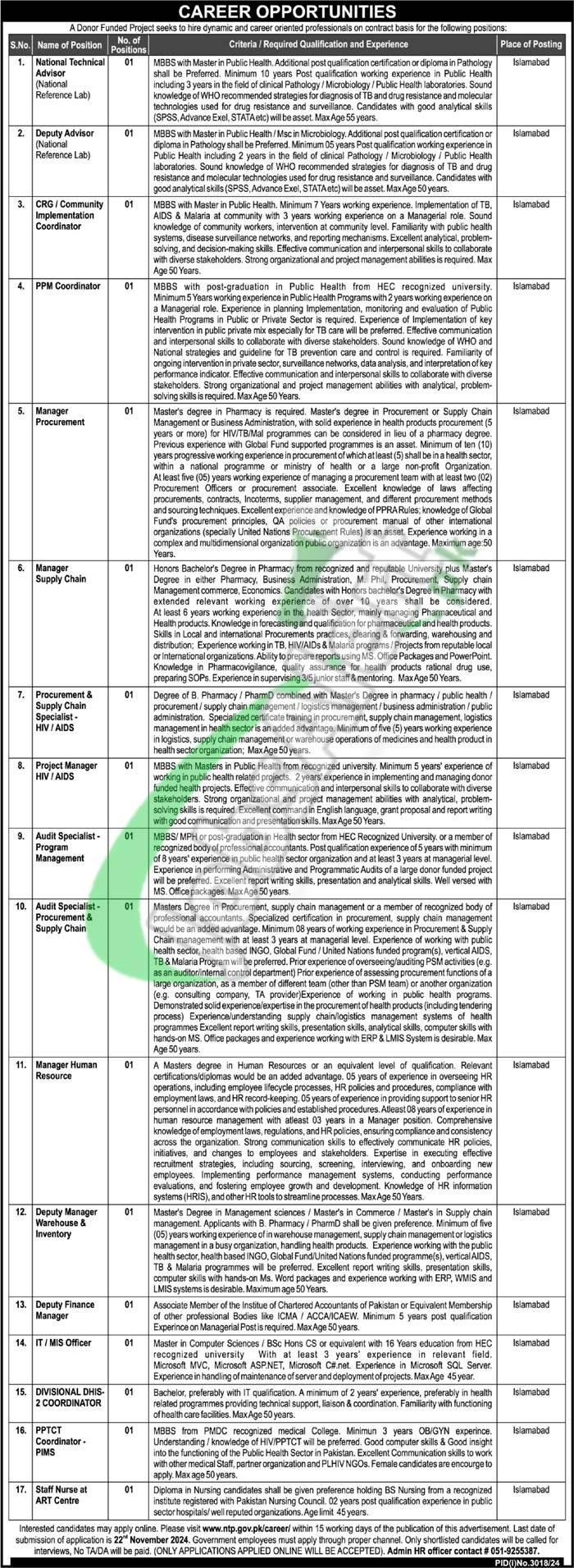 National TB Control Program Jobs