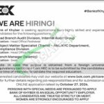 Bank of Khyber Jobs