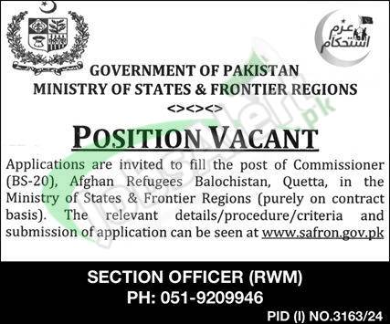 Ministry of SAFRON Jobs