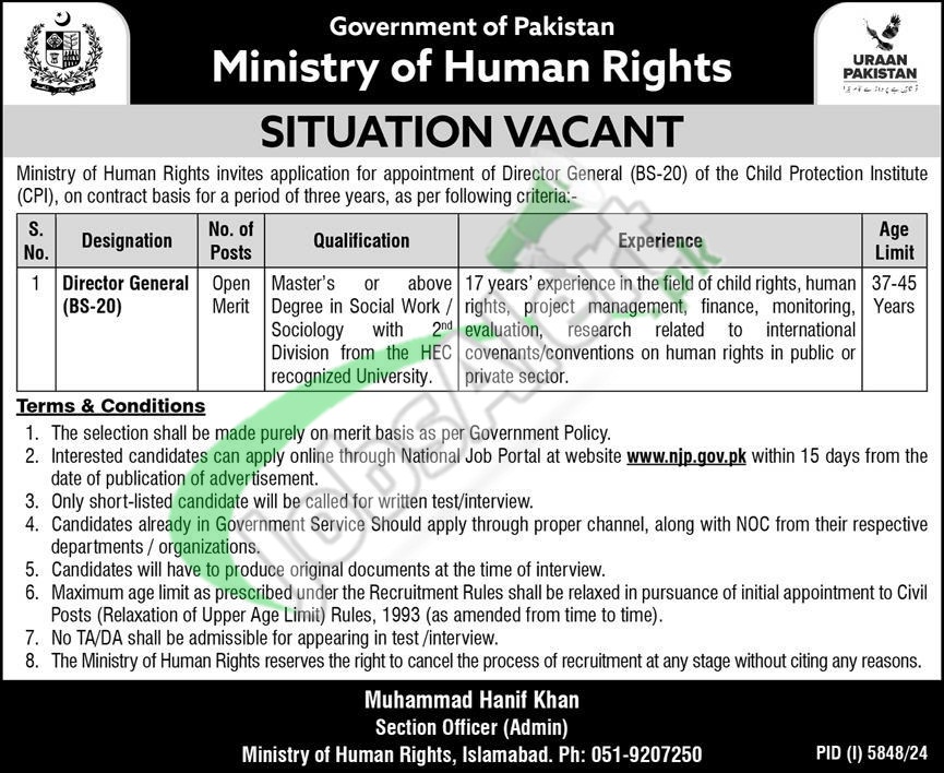 Ministry of Human Rights Jobs