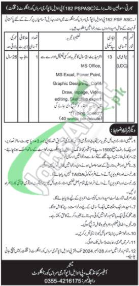 POL Depot Army Service Corps Jaglot Gilgit Jobs