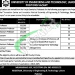 University of Engineering & Technology Lahore Jobs