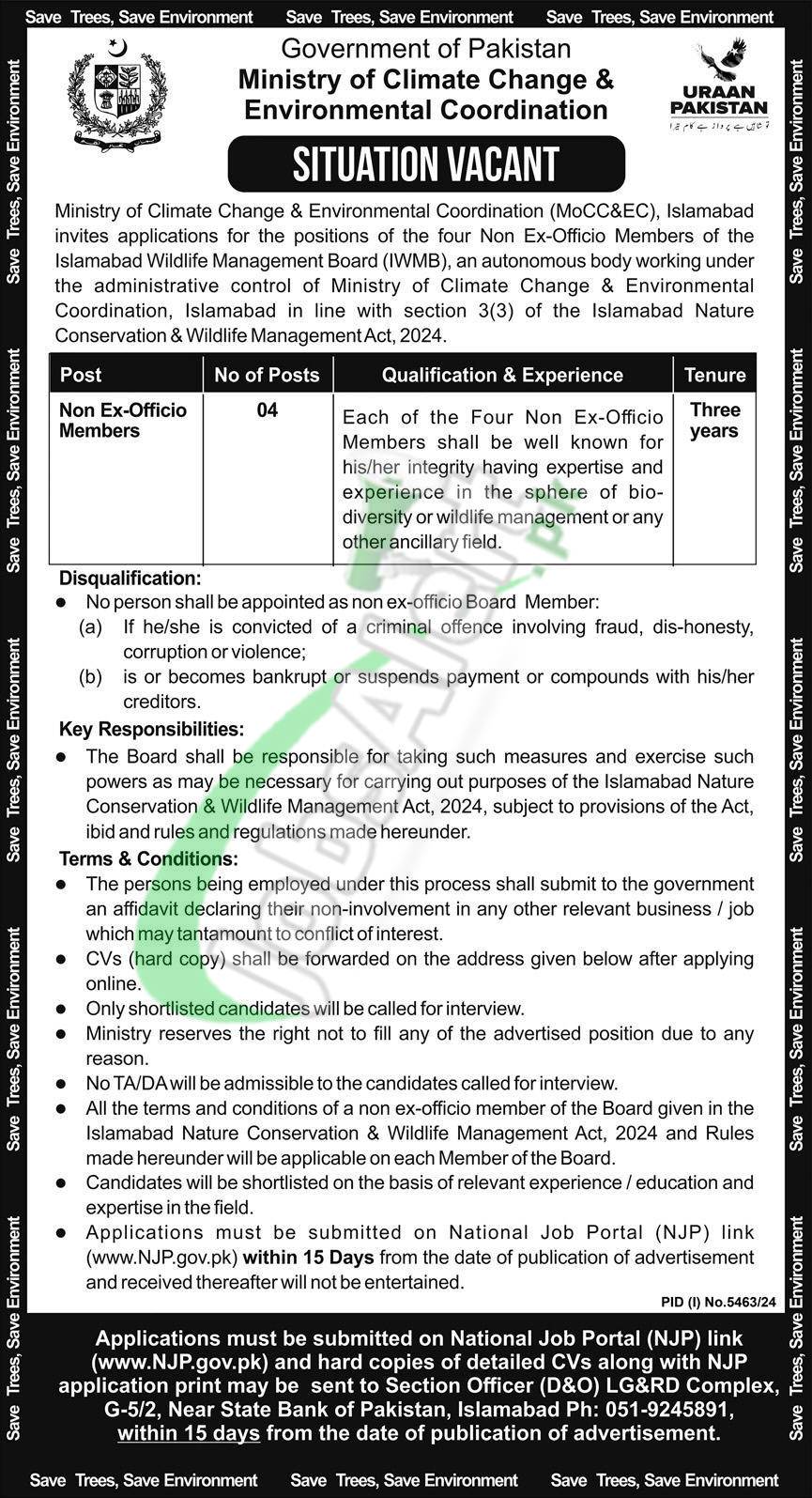 Ministry of Climate Change Jobs