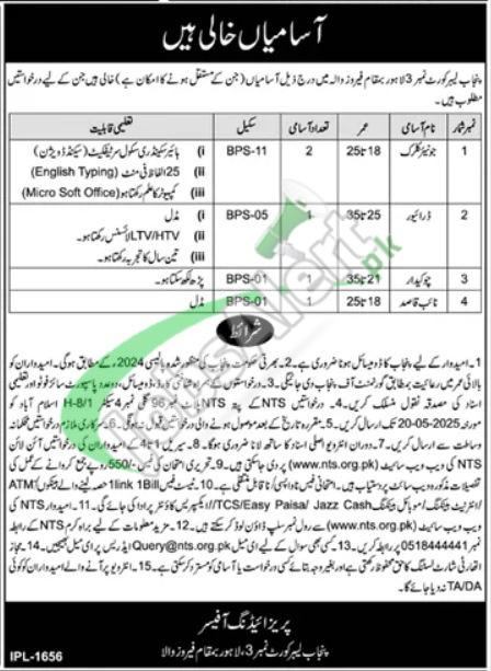 Punjab Labour Court Jobs