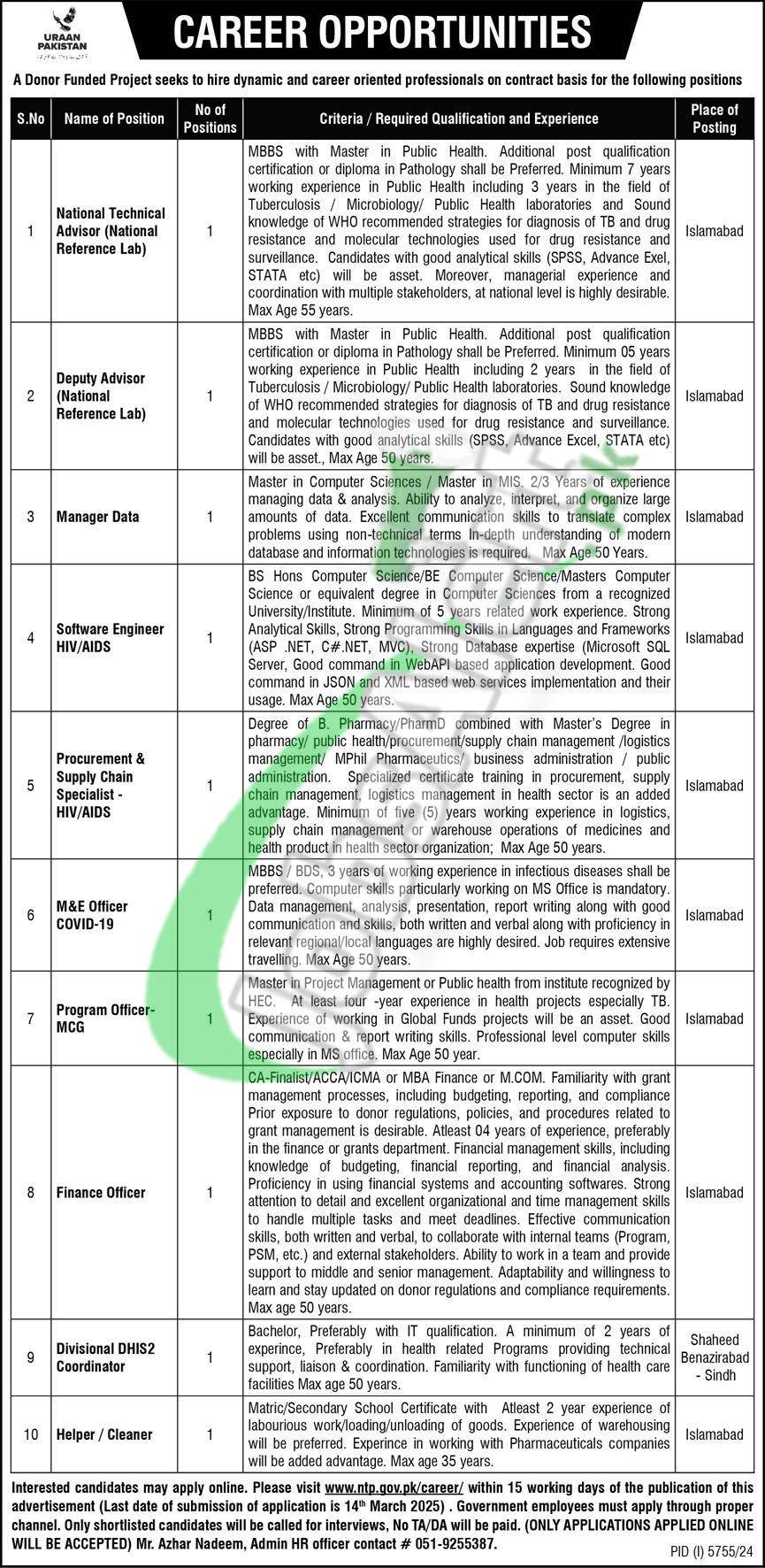 National TB Control Program Jobs