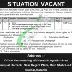 Pakistan Army Headquarter Karachi Logistics Area Jobs 2026 BPS-11 Latest Advertisement Headquarter Karachi Logistics Area Jobs 2026