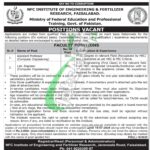 NFC Institute of Engineering & Fertilizer Research Faisalabad Jobs