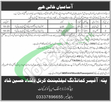 Pak Army Civilian Jobs