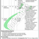 Cadet College Swat Jobs