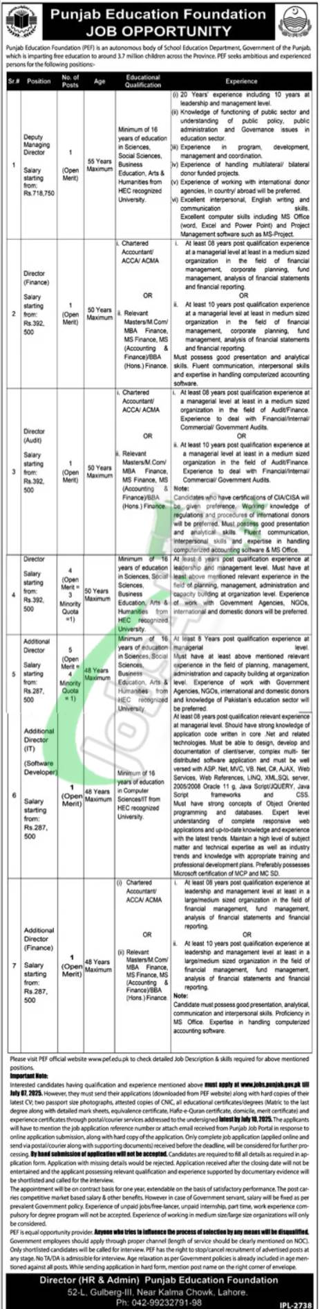 PEF Jobs