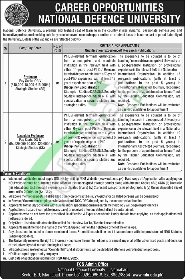 NDU Jobs