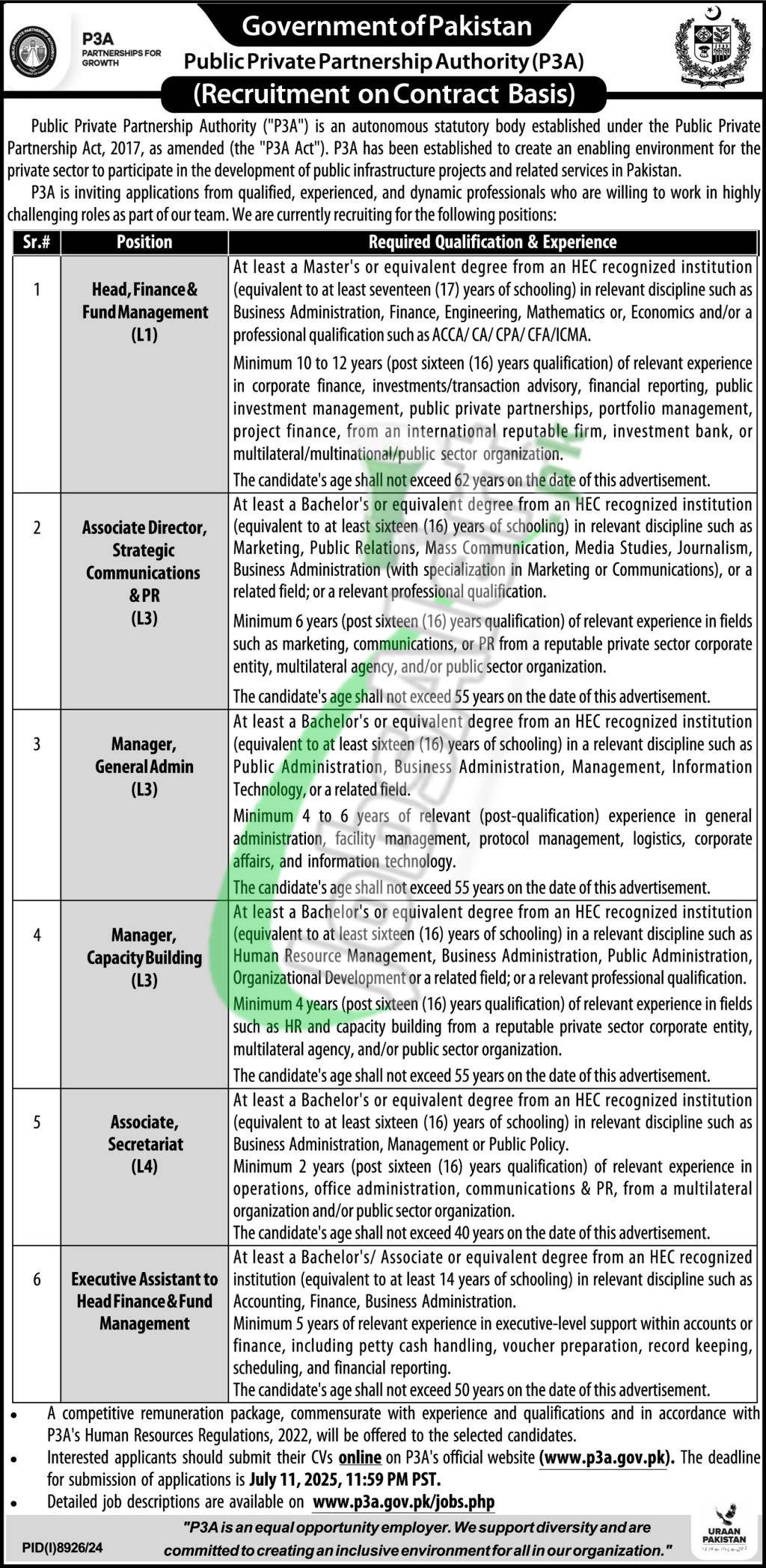 Public Private Partnership Authority Jobs