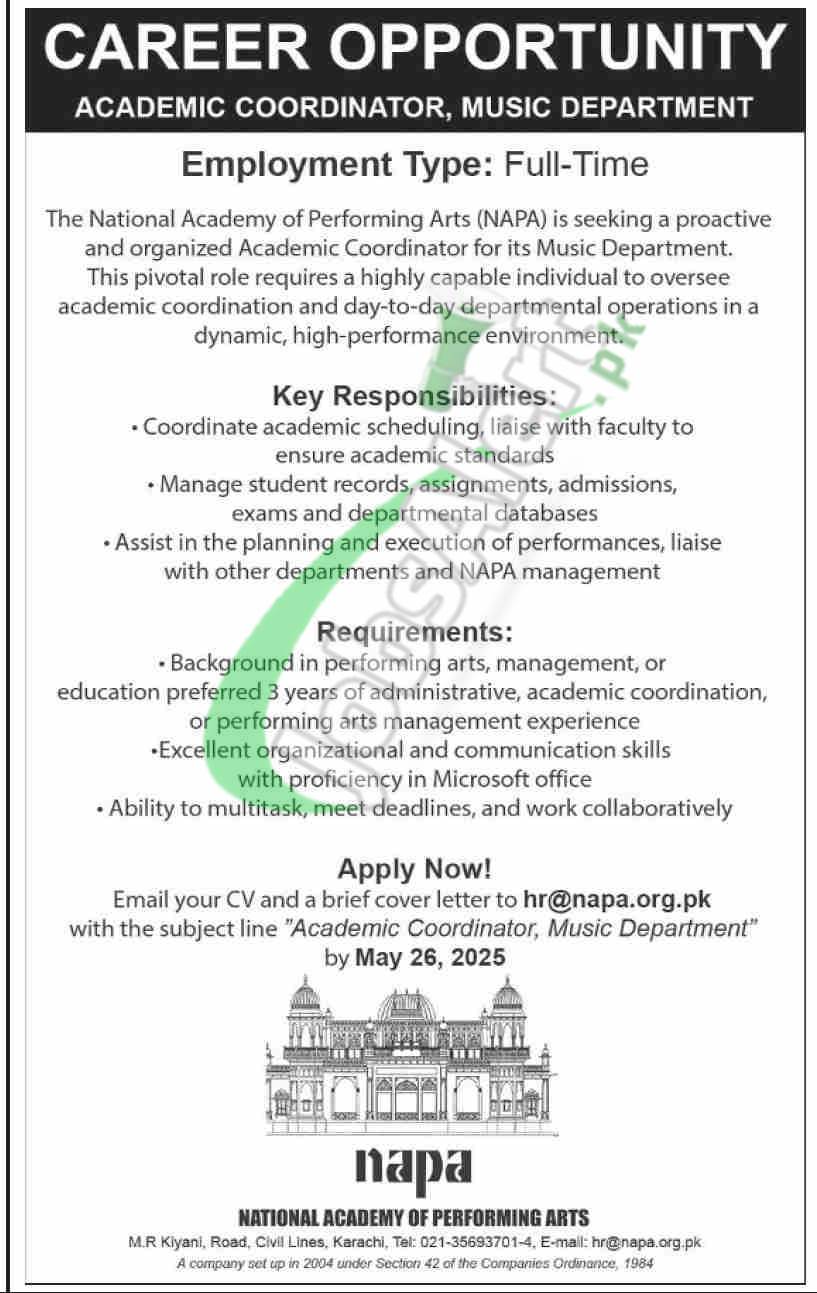 National Academy of Performing Arts Jobs