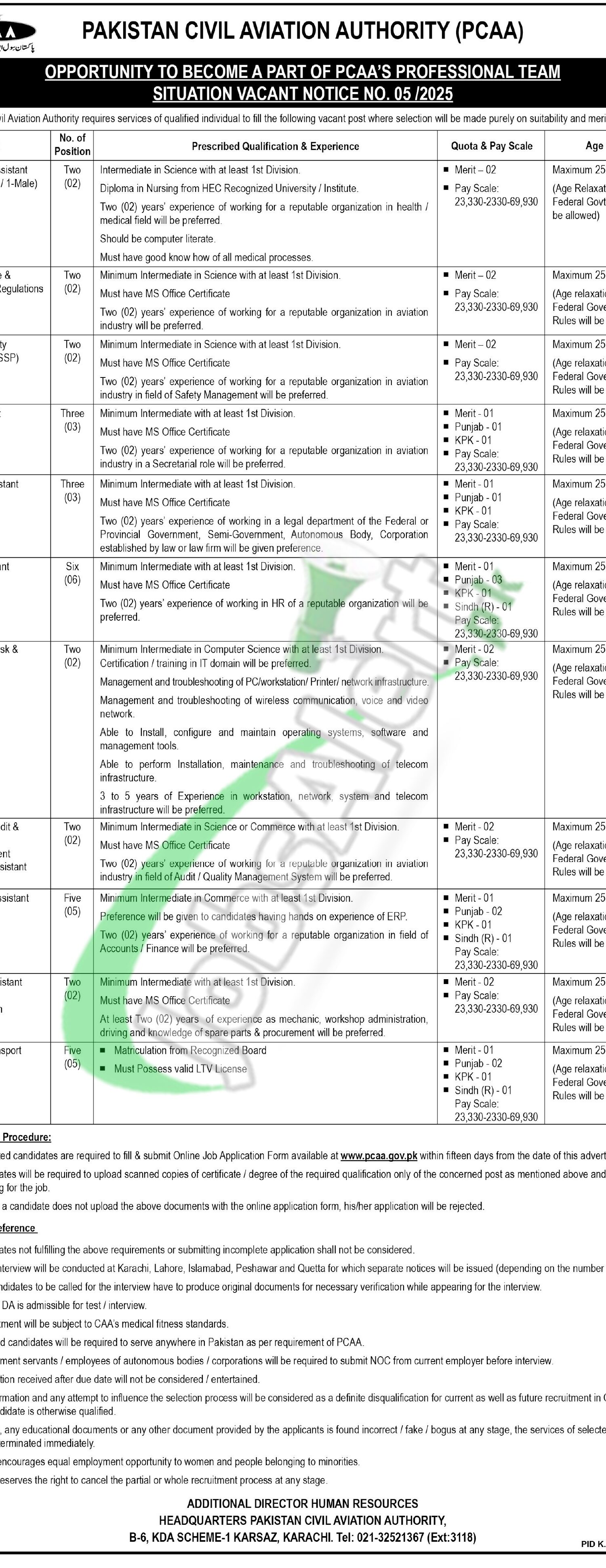PCAA Jobs
