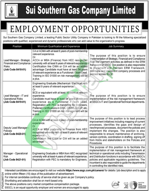 SSGC Jobs