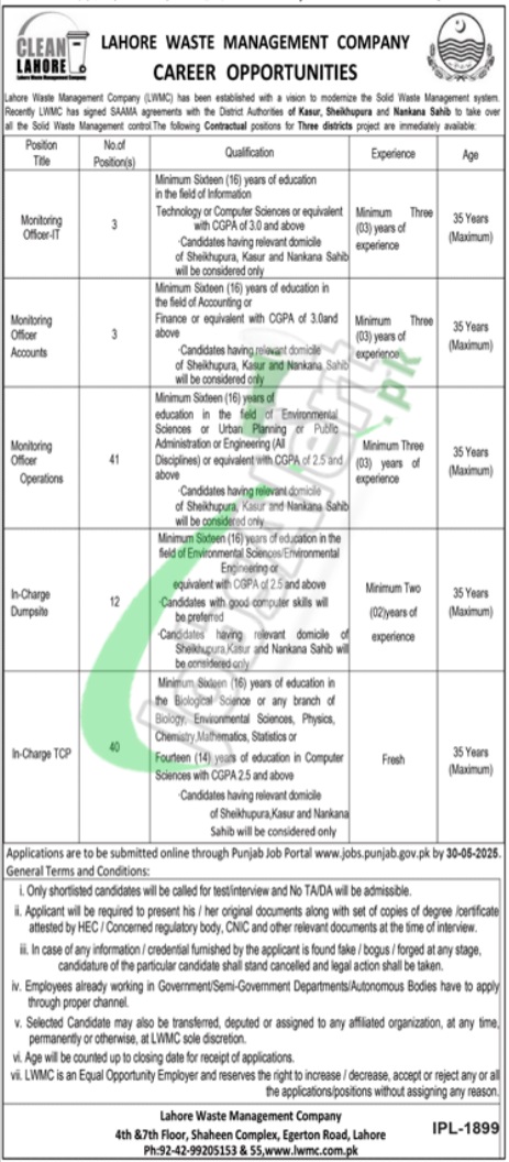 Solid Waste Management Jobs