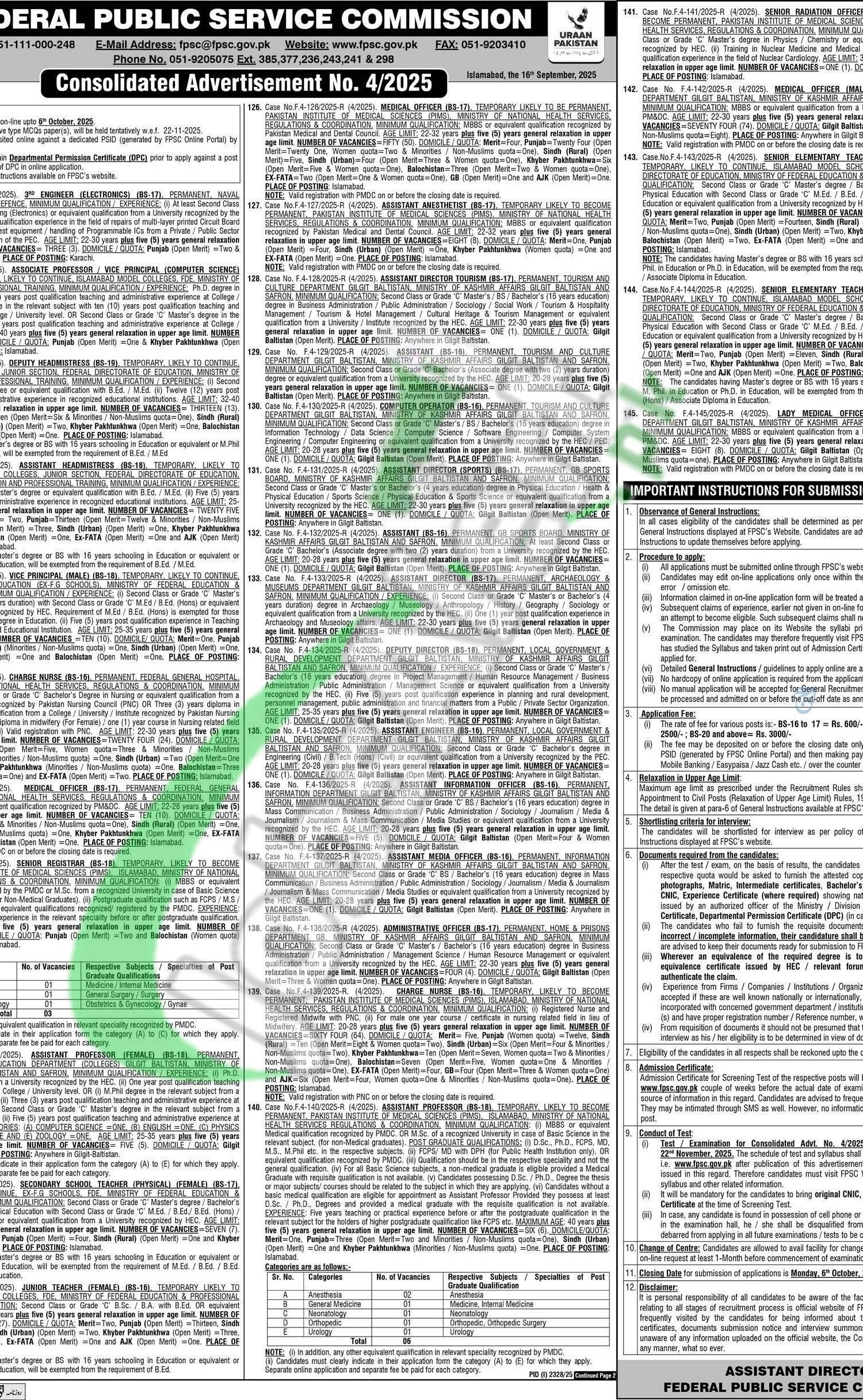 FPSC Advertisement