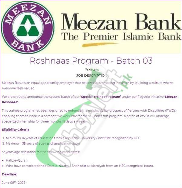 Meezan Bank Jobs