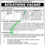 Cadet College Petaro Jobs