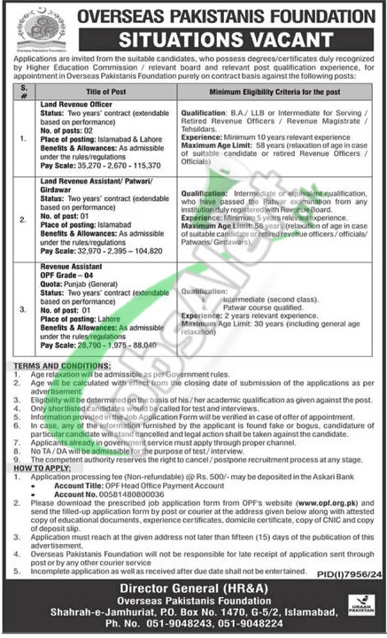 OPF Jobs