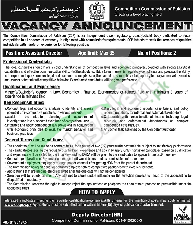 Competition Commission of Pakistan Jobs