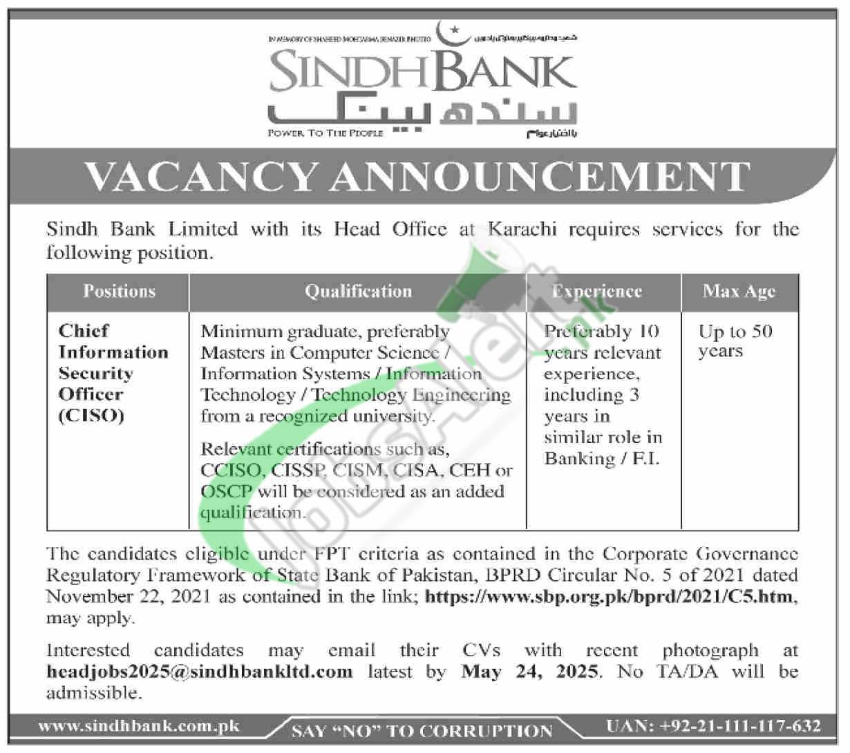 Sindh Bank Jobs