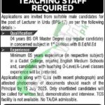 Frontier Scouts Cadet College Warsak Peshawar Jobs