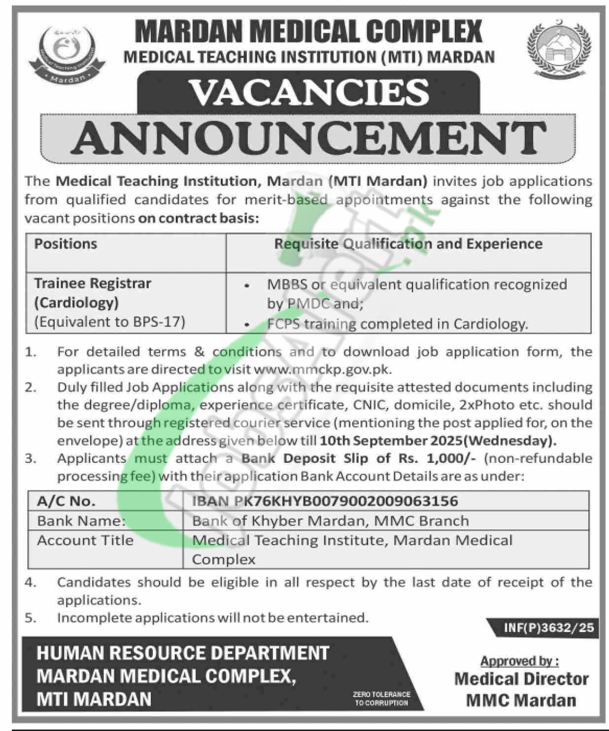 Mardan Medical Complex Jobs
