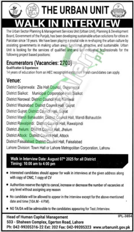Enumerator Jobs