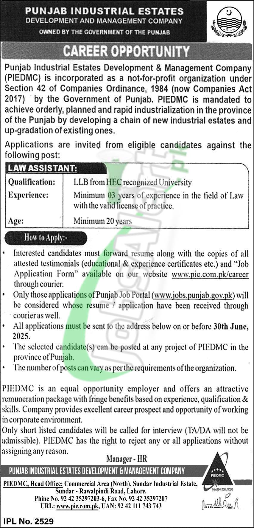 Punjab Industrial Estates Jobs