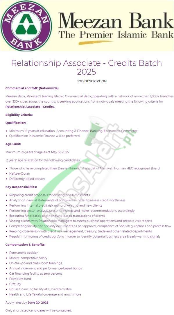 Meezan Bank Jobs