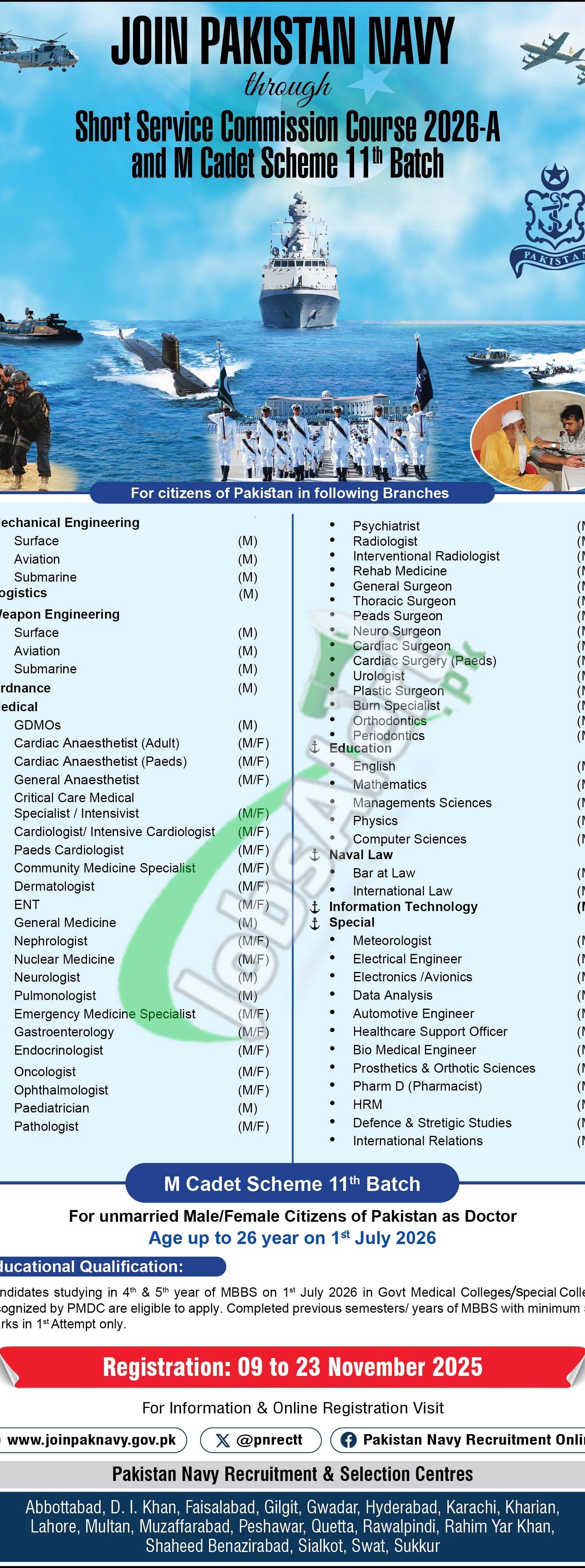 Join Pak Navy 2026-A Short Service Commission SSC Online Registration Short Service Commission