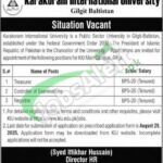 Karakoram International University Gilgit Jobs