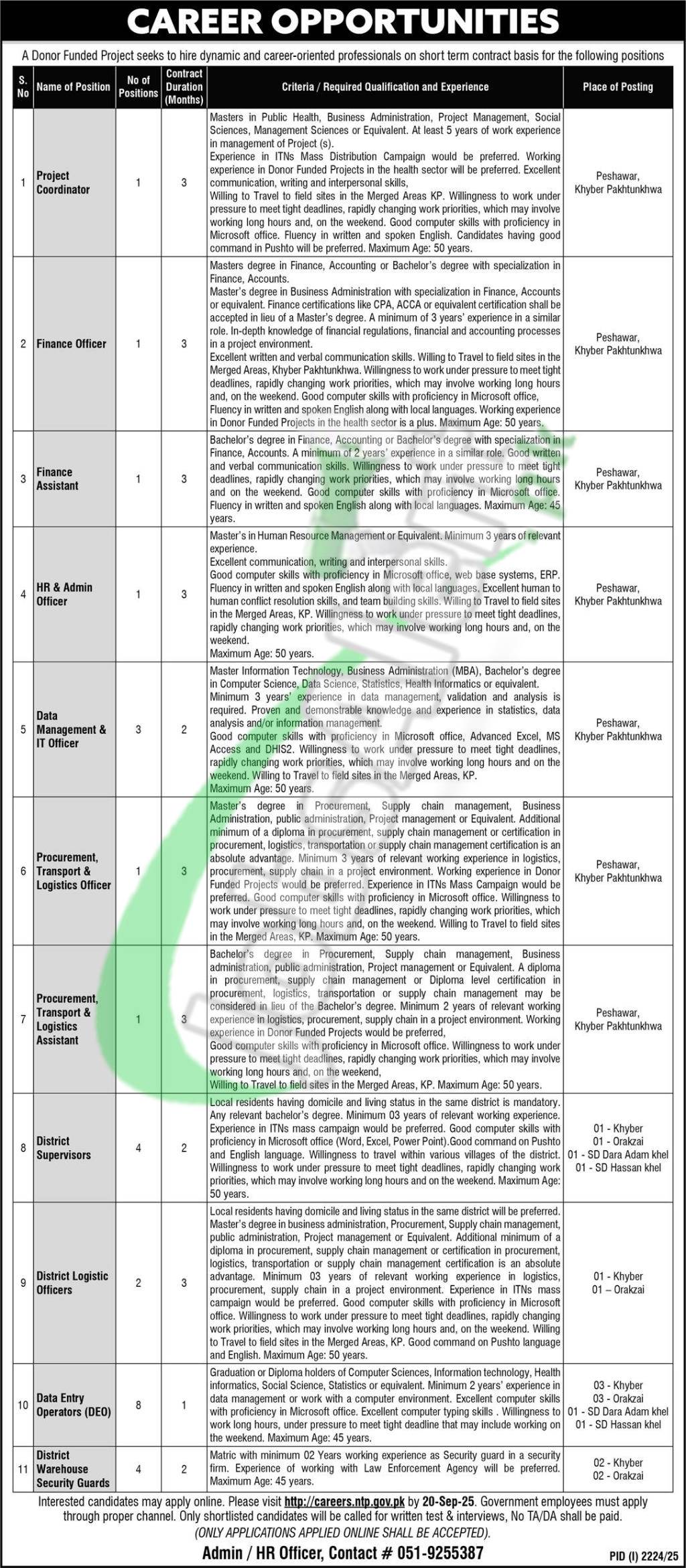 National TB Control Program Jobs