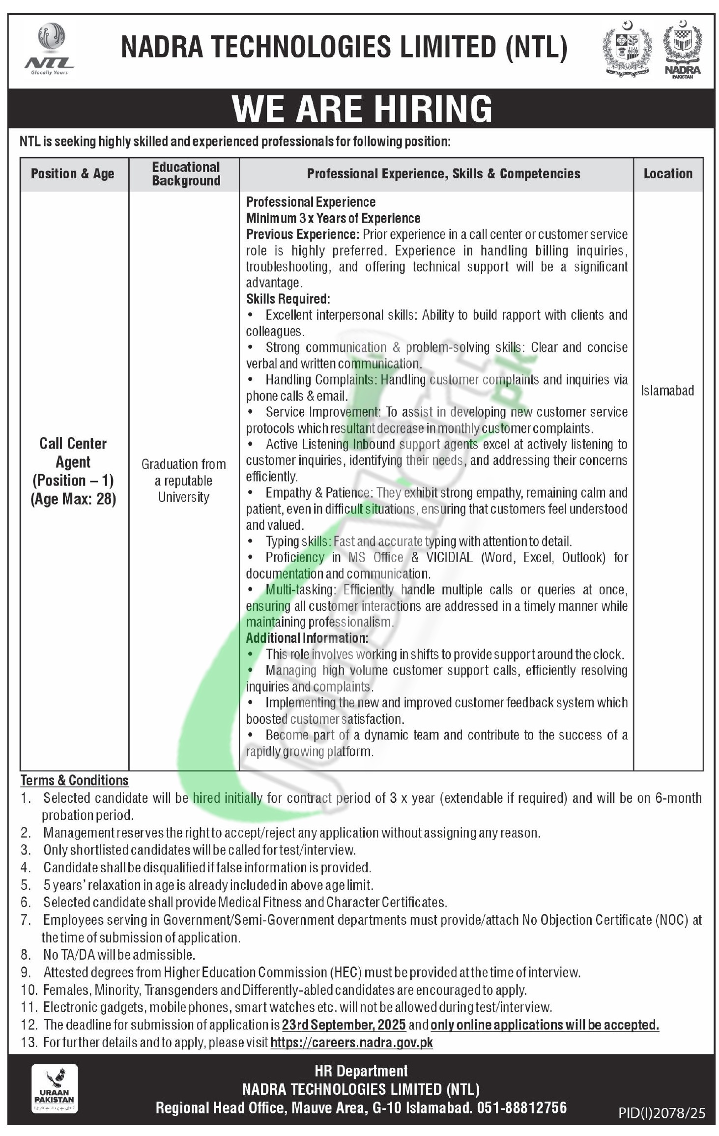 NTL Jobs