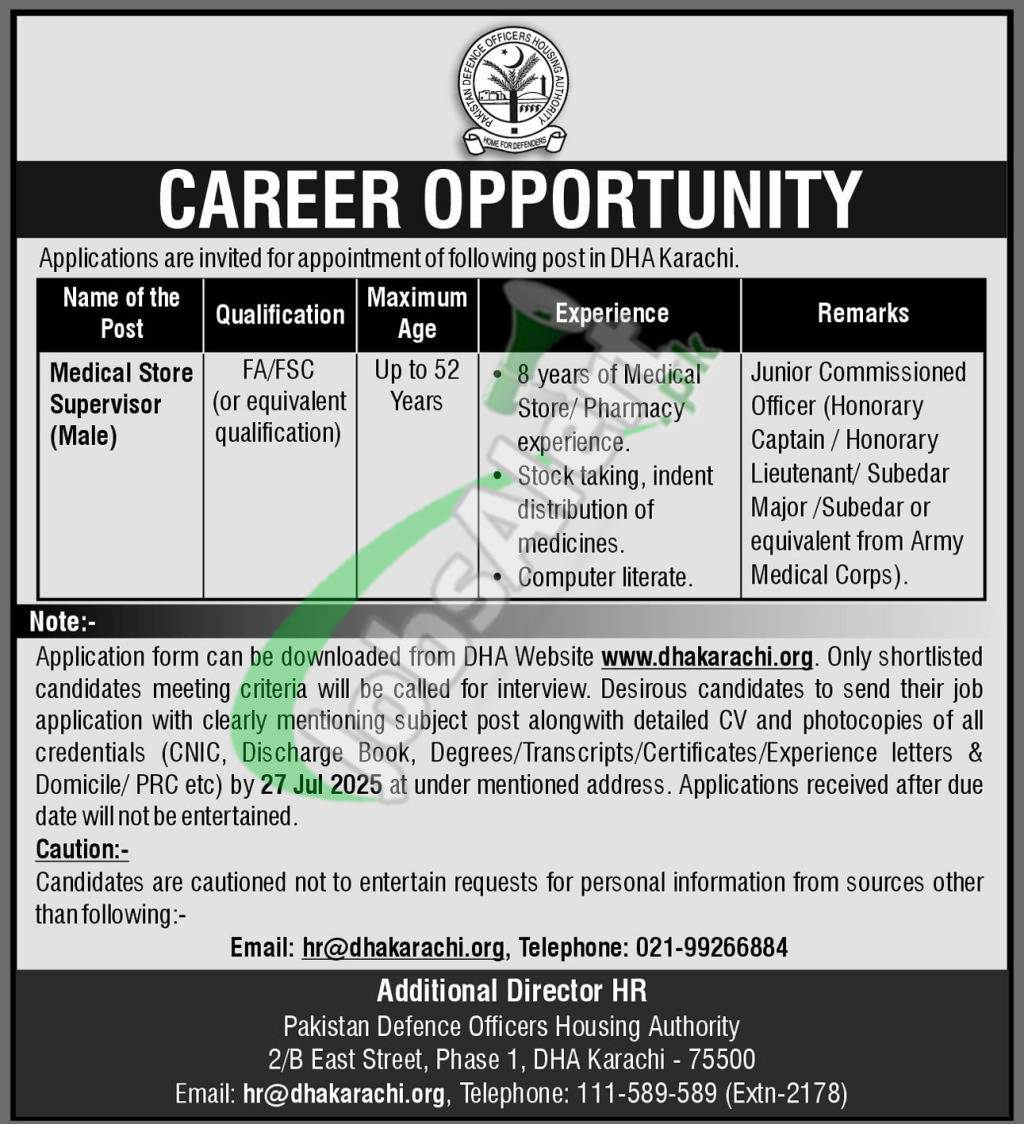 DHA Karachi Jobs
