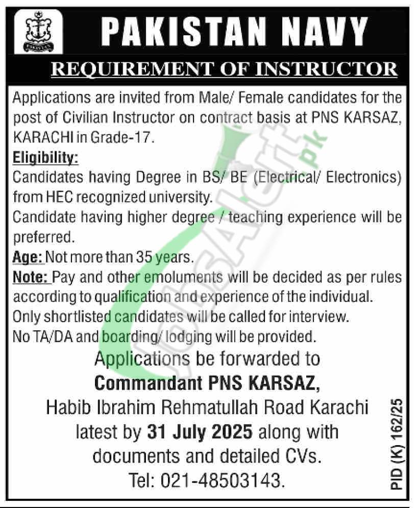 Civilian Instructor Jobs