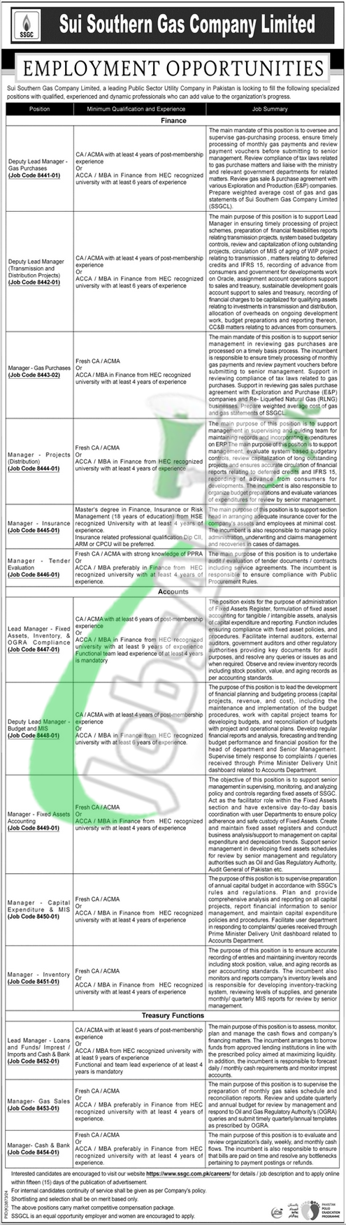 SSGC Jobs