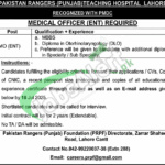 Punjab Rangers Teaching Hospital Jobs