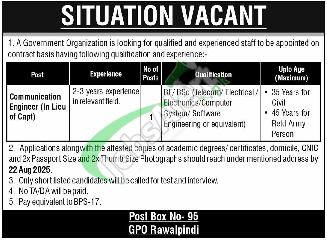 government organization jobs