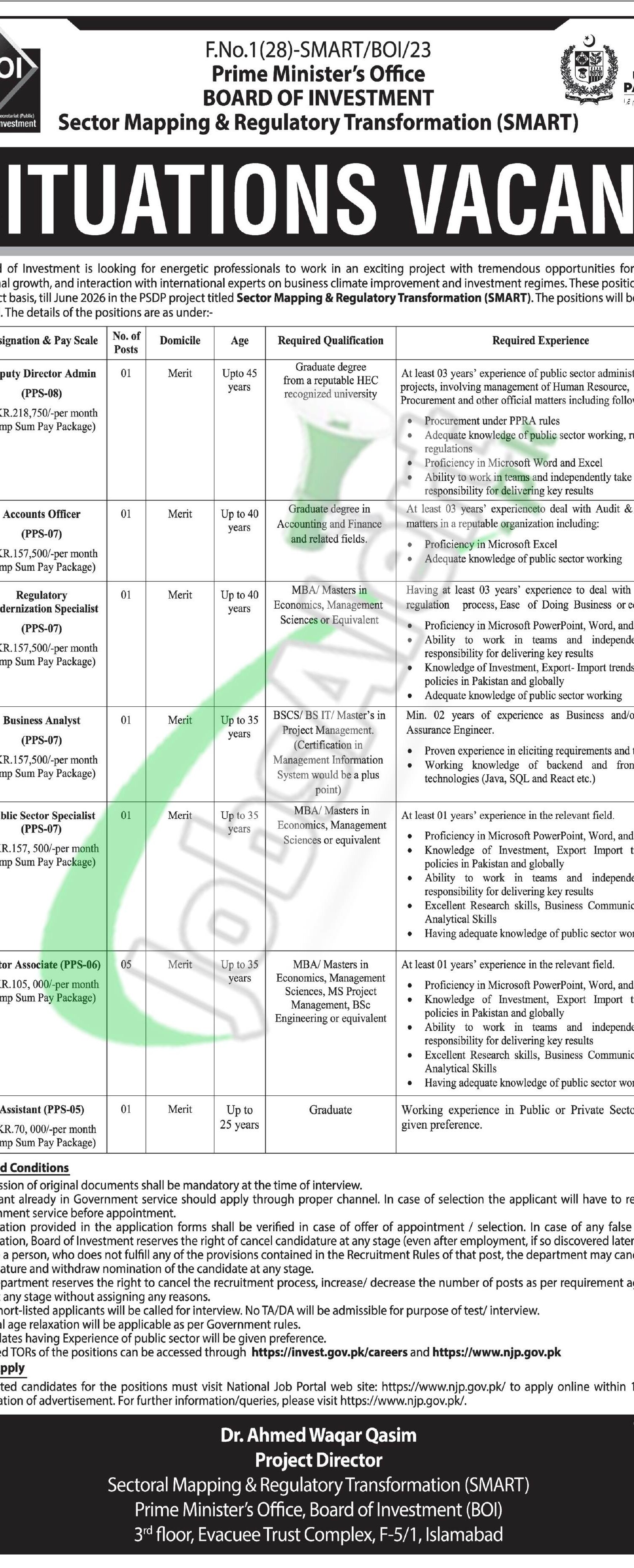 Board of Investment Jobs