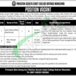 Pakistan Scouts Cadet College Batrasi Jobs