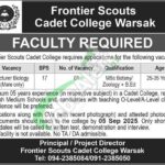 Frontier Scouts Cadet College Warsak Peshawar Jobs