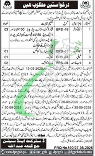 Session Court Killa Abdullah Jobs