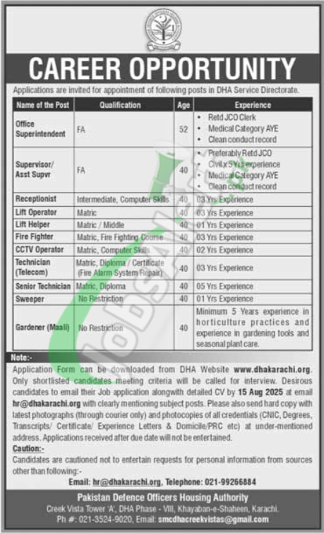 DHA Karachi Jobs
