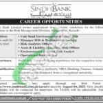 Sindh Bank Jobs