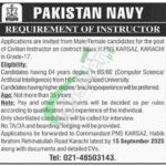 Pak Navy Civilian Instructor Jobs