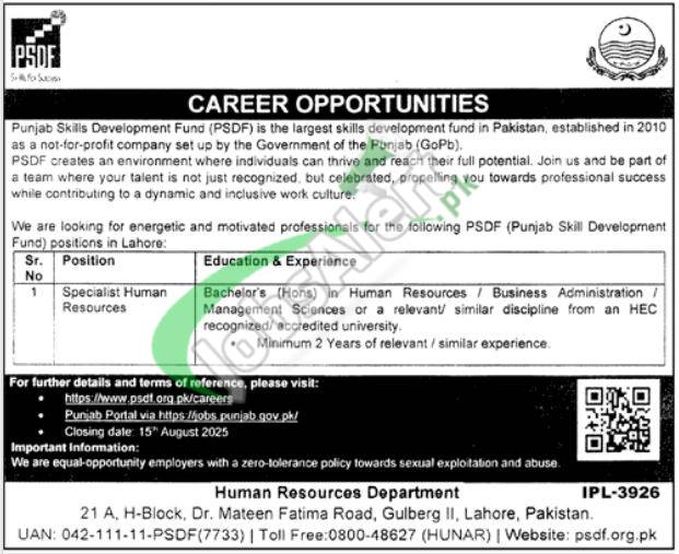 PSDF Jobs