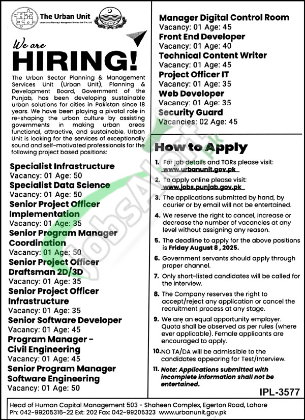 Urban Unit Jobs