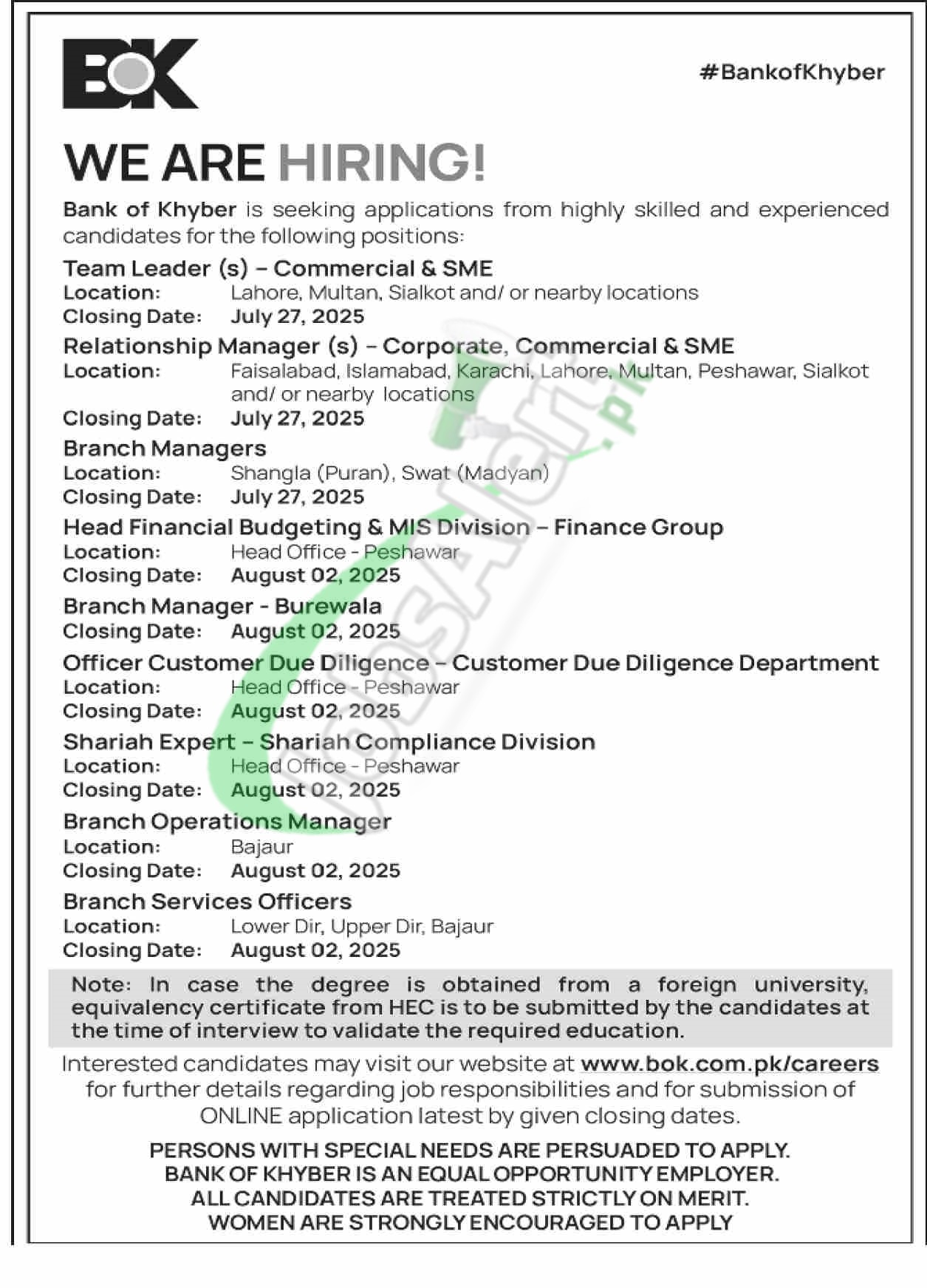 BOK Jobs